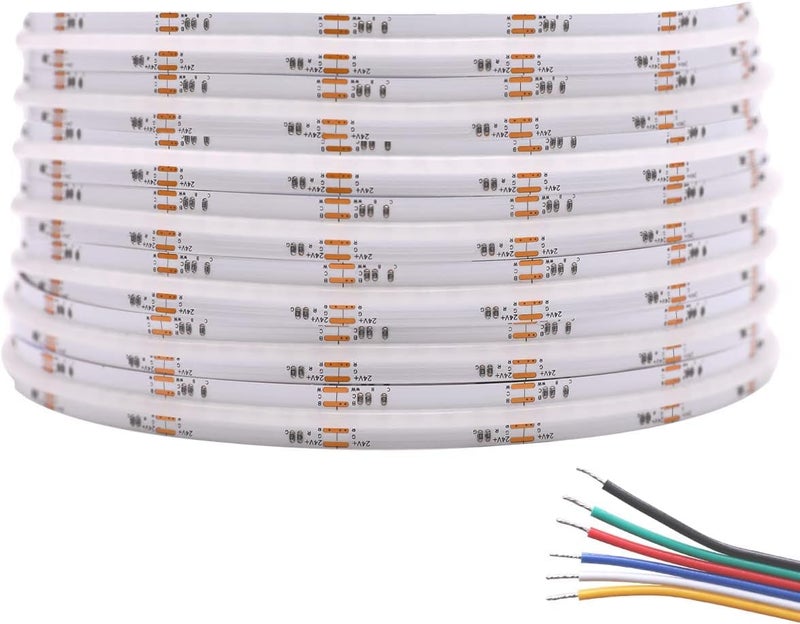 protium Ultra Bright DC24V 840L/m RGBCW COB Strip. Flexible RGB+CCT Color Strip (FCOB), (Without Controller and Without Power Supply) PRMS060P51 - Image 1