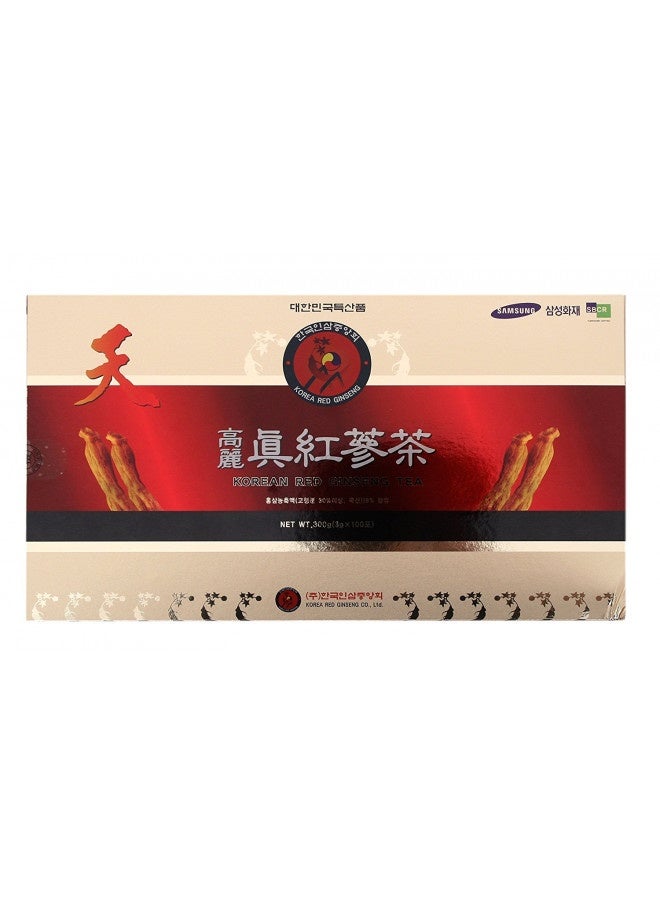 Tg153 Korean Red Ginseng Instant Tea 3G X 100 Sachet,Coffee Alternative, Korean Red Ginseng Root Extract Sweet Tea  - Image 2
