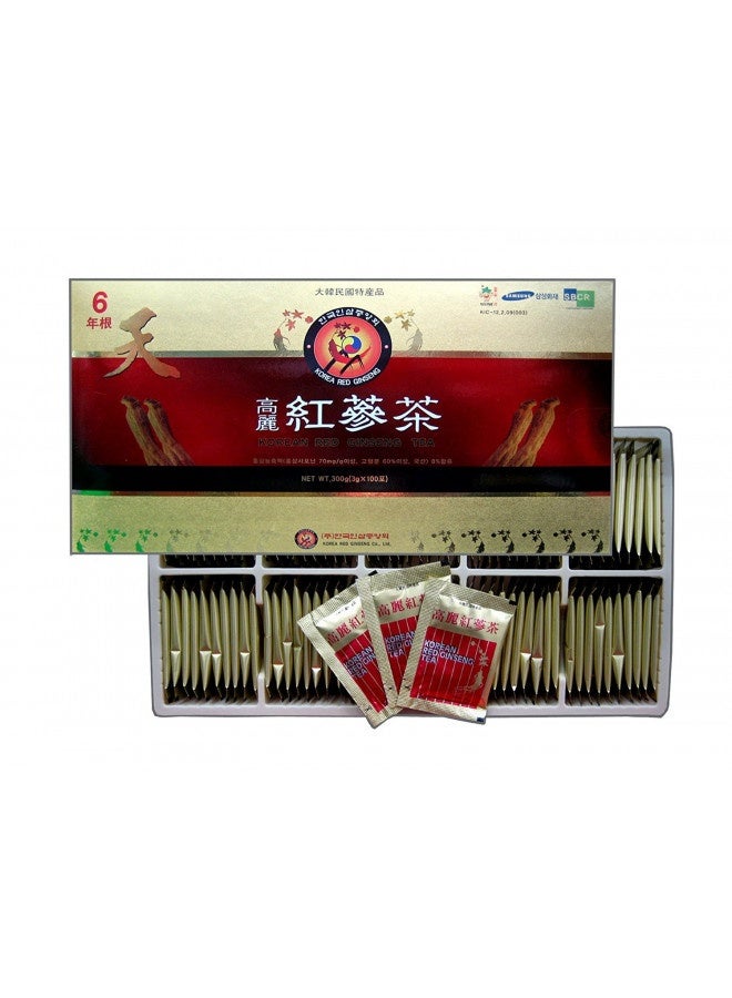 Tg153 Korean Red Ginseng Instant Tea 3G X 100 Sachet,Coffee Alternative, Korean Red Ginseng Root Extract Sweet Tea  - Image 3