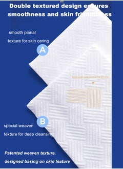 Splendors 4 Pack Disposable Face Towel Travel Towel 100% Cotton Soft Face Towels Disposable Towels Facial Washcloth Thickened Disposable Face Towelette Makeup Remover Dry Wipes Ultra Soft  - Image 3
