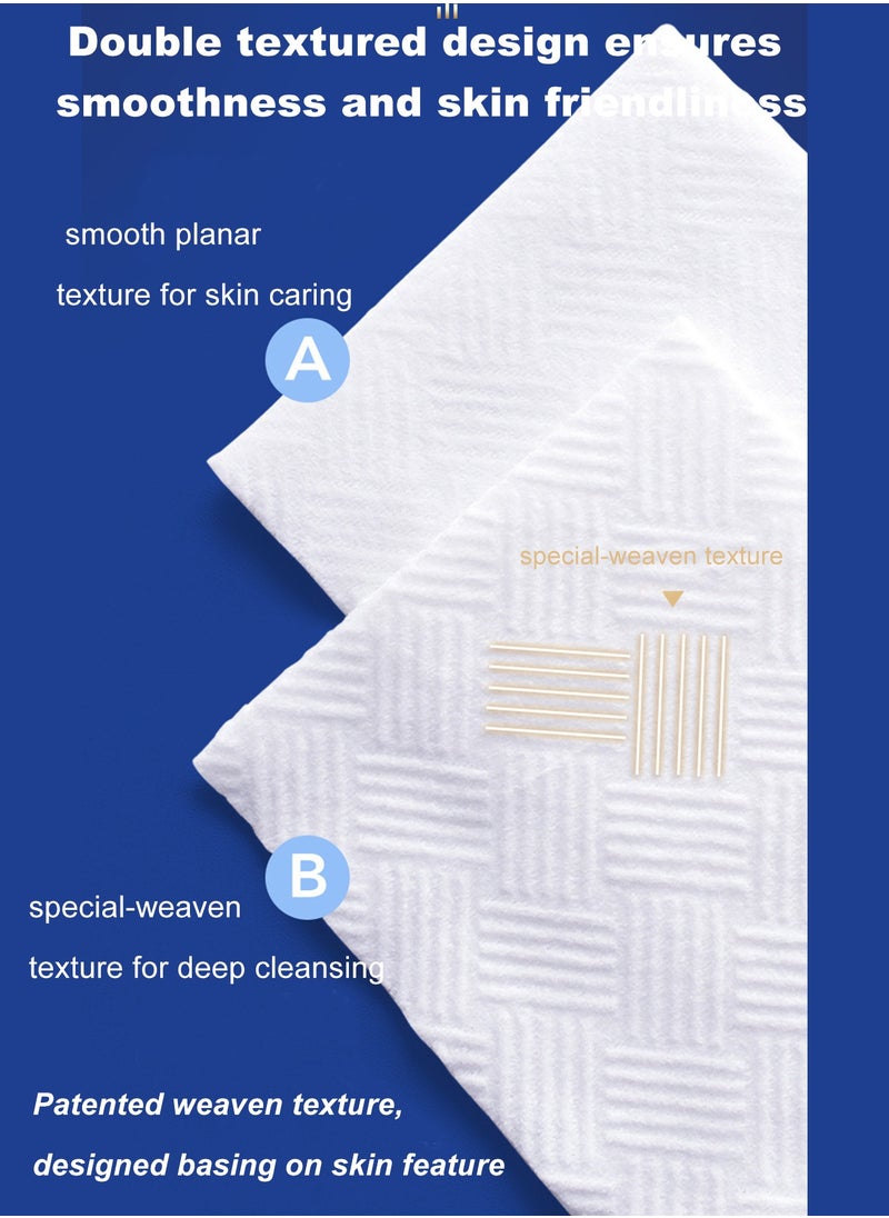 Splendors 4 Pack Disposable Face Towel Travel Towel 100% Cotton Soft Face Towels Disposable Towels Facial Washcloth Thickened Disposable Face Towelette Makeup Remover Dry Wipes Ultra Soft  - Image 3