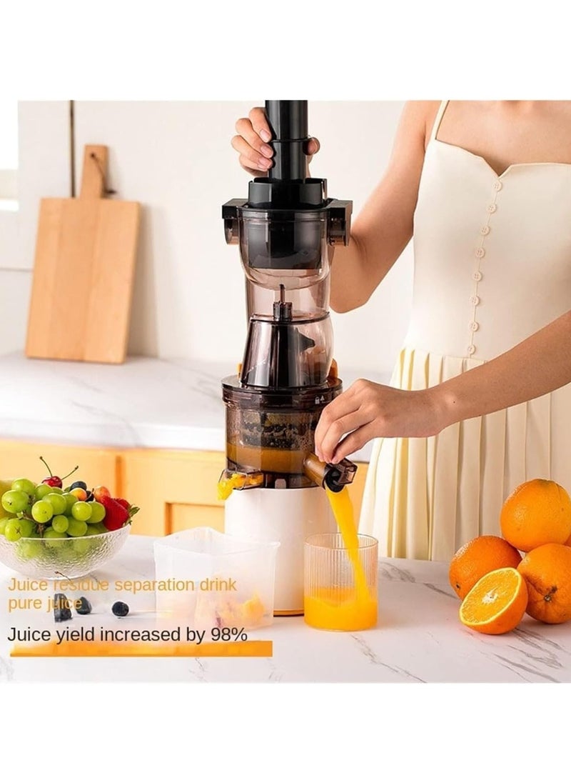 Generic - Slow Masticating Juicer, 80mm Wide Chute, Juice Jug, Pulp Container, BPA-Free, Easy-to-Clean, Whole Fruit & Vegetable Cold Press Juicer, High Nutrient Extraction, Quiet Motor, Reverse Function - Image 1