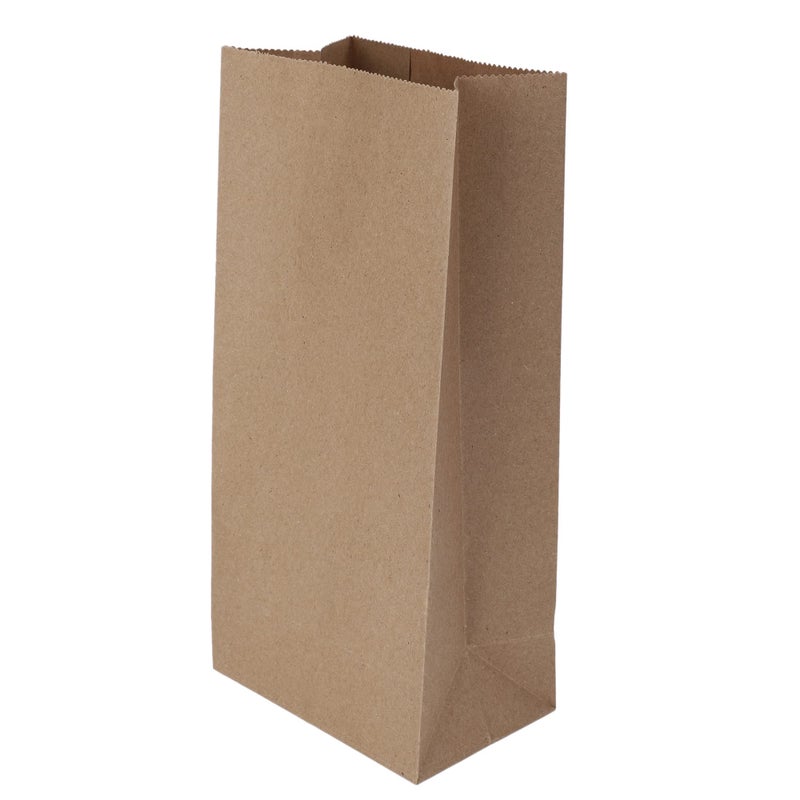 e kysa basics Brown Kraft Paper Carry/Gift/Cloth/Grocery Recycled Eco Friendly Bags - 5 * 3 * 10 inches Pack of 15 pcs - Image 1
