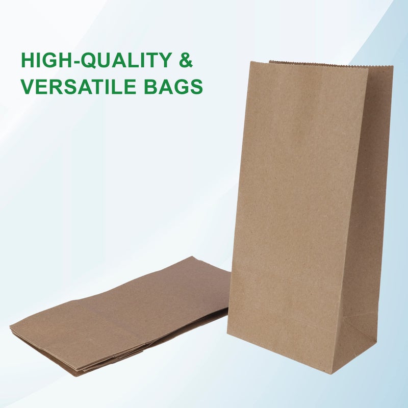 e kysa basics Brown Kraft Paper Carry/Gift/Cloth/Grocery Recycled Eco Friendly Bags - 5 * 3 * 10 inches Pack of 15 pcs - Image 4
