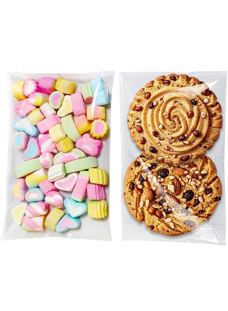 أفاكرافت أكياس السيلوفان ذاتية الختم، 100 قطعة أكياس السيلوفان الشفافة القابلة للإغلاق ذاتية اللصق، 15 × 25 (22 + 3) سم - Image 1