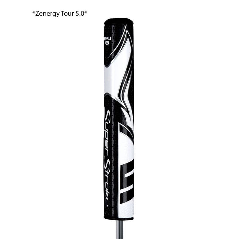 Super Stroke SuperStroke Zenergy Tour 3.0 Golf Putter Grip with No Taper Enhanced SPYNE Technology, New Multi-Zone Texturing and Tech-Port, Black/White - Image 3