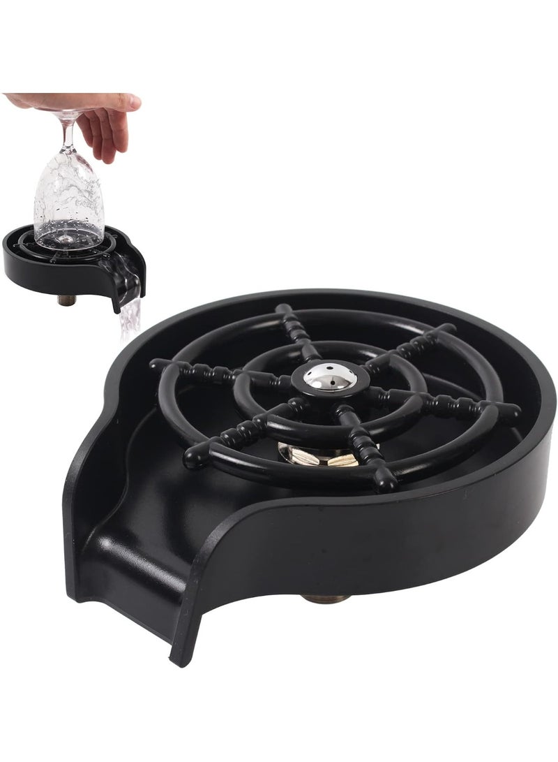 Sink Mounted Cup Rinser, Quick Installation Glass and Cup Washer for Cleaning Cups, Glasses, Bottles and Coffee Mugs, Press Activated Kitchen Rinsing Tool for Home, Café, Restaurant and Bar - Image 1