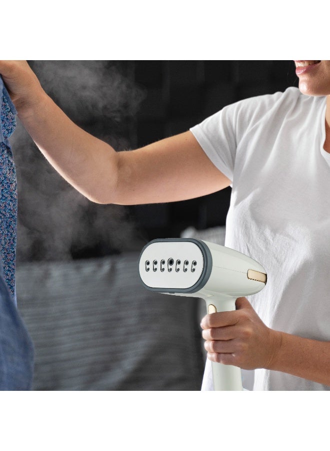 GREEN LION Garment Steamer 1800W with 20min Powerful Steaming & Efficient 32g Steam Flow / 350ml Water Tank Capacity / 35sec Fast Heating / Anti-Dry Burning / Stainless Steel Head / Gentle Fabric Care / Overheat Protection / Ergonomic Design - Beige  - Image 2