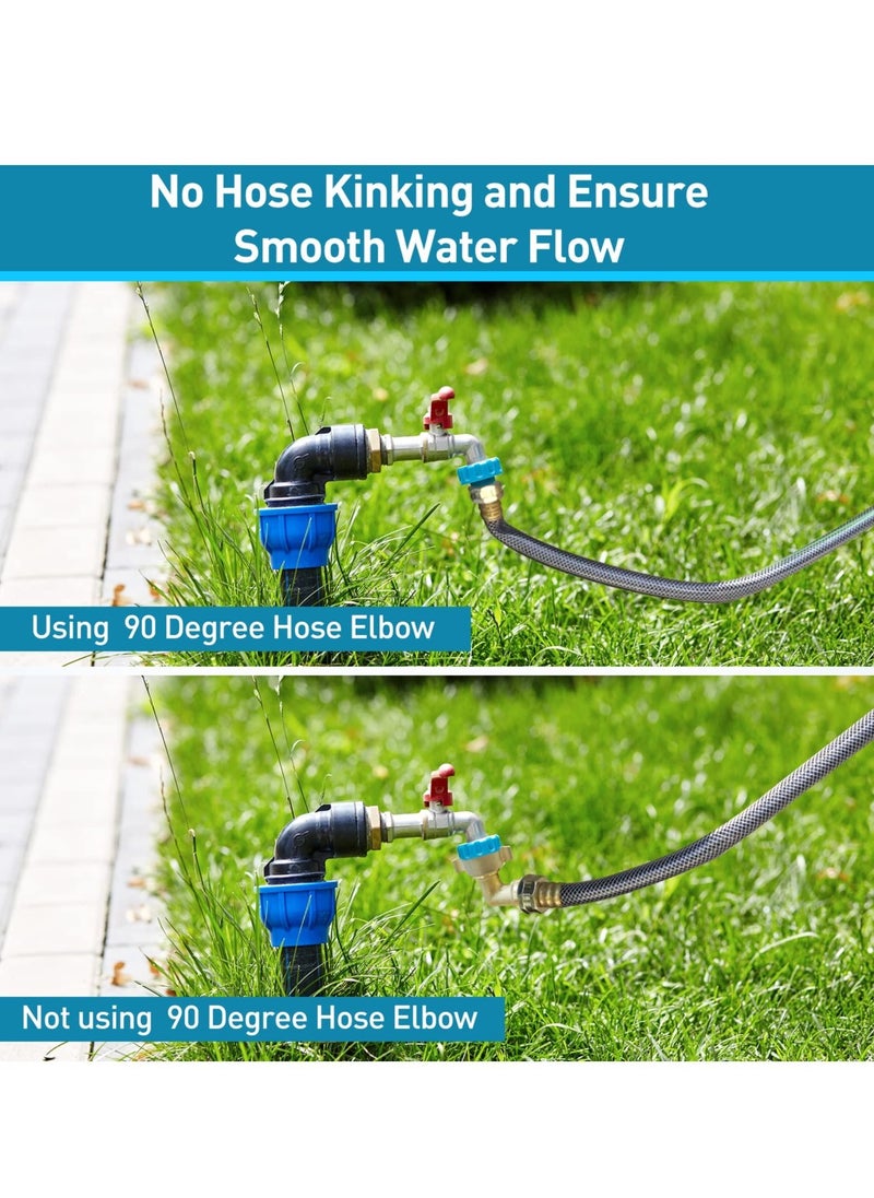 Y&D - 90 Degree Hose Elbow - 3/4" NH Thread,Garden Connector,Perfect for RV, Washing Machine, Faucet 2 Pack - Image 1