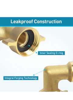 Y&D 90 Degree Hose Elbow - 3/4" NH Thread,Garden Connector,Perfect for RV, Washing Machine, Faucet 2 Pack  - Image 2