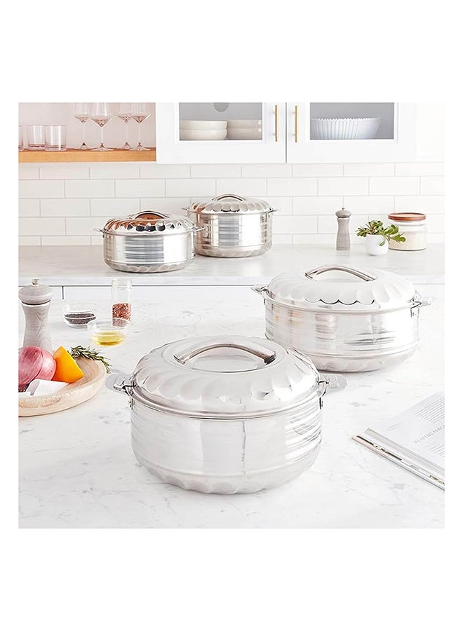 STAINLESS STEEL HOTPOT 1000+1500+2500 ML -3PC SET - Image 1