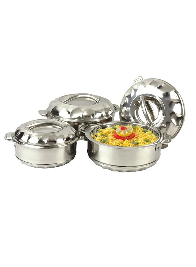 STAINLESS STEEL HOTPOT 1000+1500+2500 ML -3PC SET - Image 3