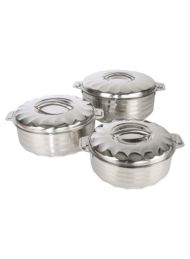 STAINLESS STEEL HOTPOT 1000+1500+2500 ML -3PC SET - Image 4