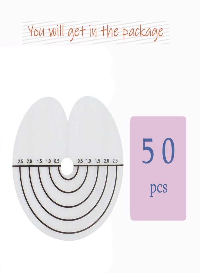 FeiHong 50 قطعة درع حراري لحماية وصلات الشعر مع مقياس، قالب فاصل دائري ثقب واحد، قوالب واقية من لاصق الكيراتين الشفاف لوصلات الشعر - Image 2