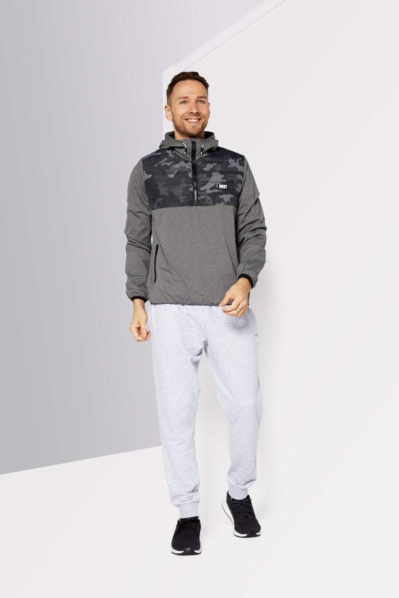 DKNY Sport سويت شيرت رياضي للرجال بأكمام طويلة مع شعار العلامة التجارية، مجموعة سوداء - Image 2