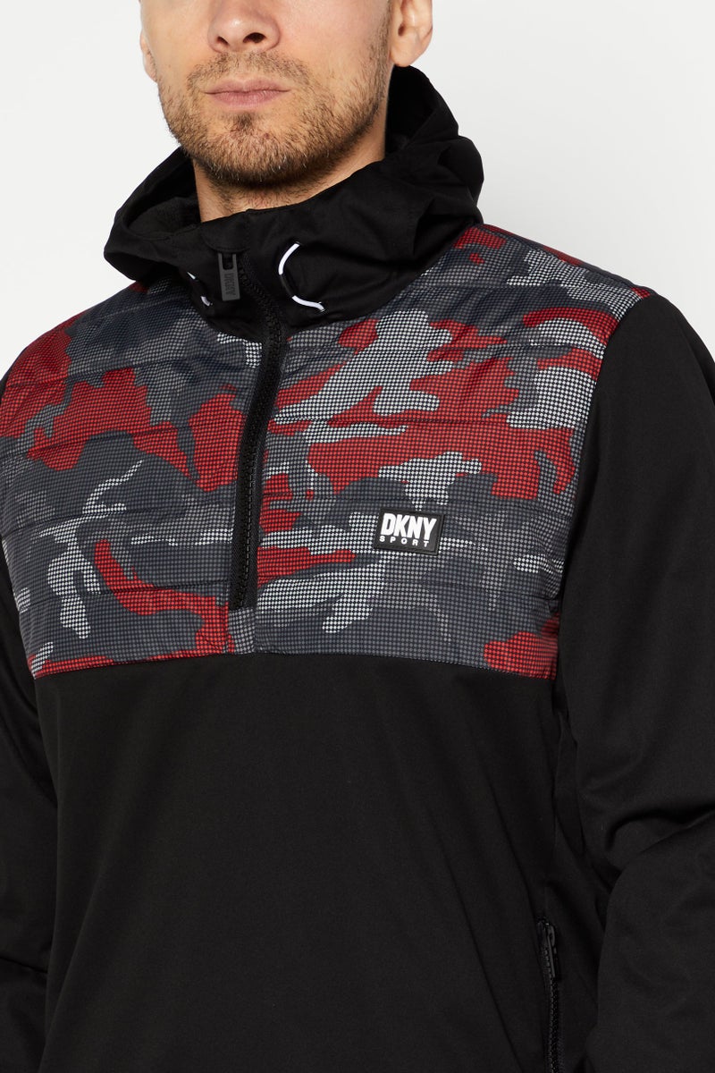 DKNY Sport Men Sportswear Fit Long Sleeve Brand Logo Training Sweatshirt, Grey Combo - Image 4