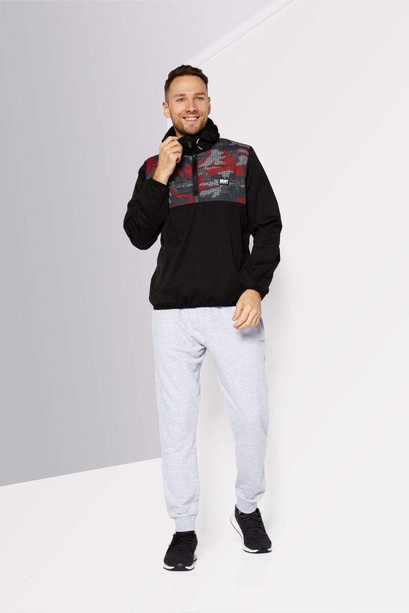 DKNY Sport Men Sportswear Fit Long Sleeve Brand Logo Training Sweatshirt, Grey Combo - Image 2