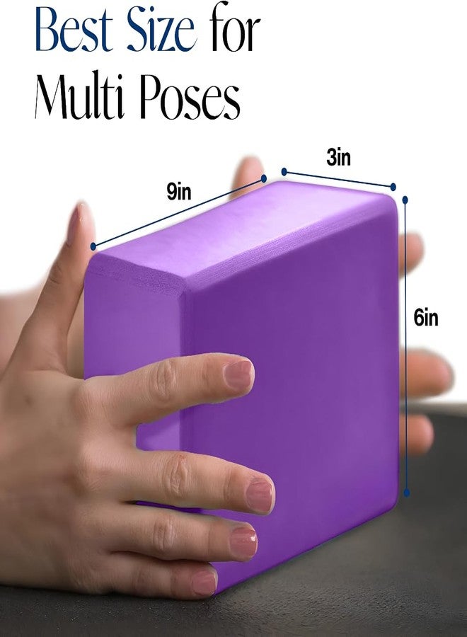مكعبات اليوغا | مكعبات تمارين | سطح ناعم مانع للانزلاق بحواف مشطوفة لليوغا، والبيلاتس، والتأمل | ملحقات يوغا لتحقيق الثبات والتوازن وتعميق التمدد | خفيفة الوزن، مقاومة للروائح، خالية من اللاتكس - عبوة من قطعتين - Image 4