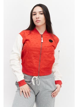 CONVERSE Women Sportswear Fit Long Sleeves Walking Jacket, Red  - Image 1