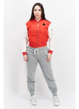 CONVERSE Women Sportswear Fit Long Sleeves Walking Jacket, Red  - Image 3