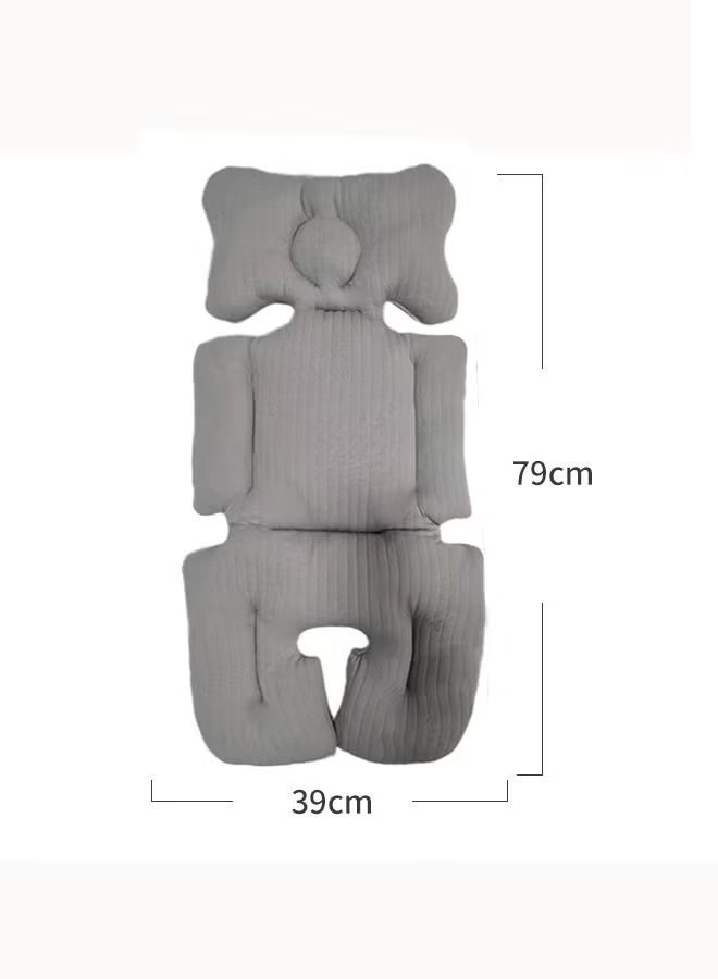 جورفنت وسادة مقعد عربة الأطفال، وسادة مقعد كرسي الطعام للأطفال، وسادات دعم العمود الفقري لعربة الأطفال متوفرة على كلا الجانبين، مرونة عالية، مناسبة لجميع الفصول، رمادي - Image 2