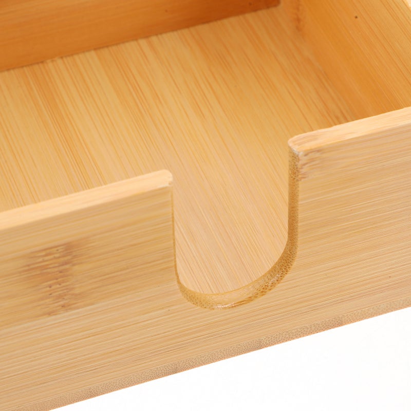 🏠 سلة مناديل بتصميم متين من الخيزران للمنزل - Image 4