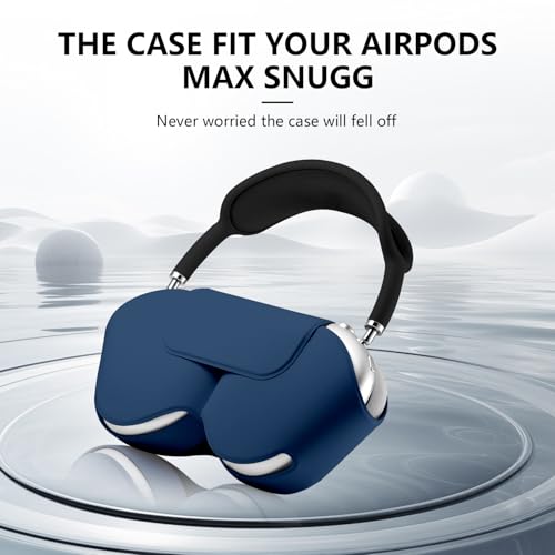 Youtec for Apple Airpods Max Case,Headphones Protective Case for AirPod Max Supports Sleep Mode, Anti-Scratch and Anti-Dust,Airpod Pro Max by PU Leather,Dark Blue 2 - Image 3
