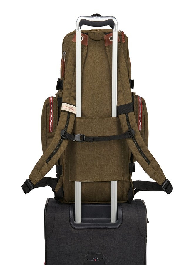 Kelty Fairbank 29L - Origins Collection Backpack, 29L Daypack with Classic Design, Padded Laptop Sleeve, Hydration Compatible, TSA Carry On Friendly, Vegan Leather Accents, 2023 (Burnt Olive) - Image 2