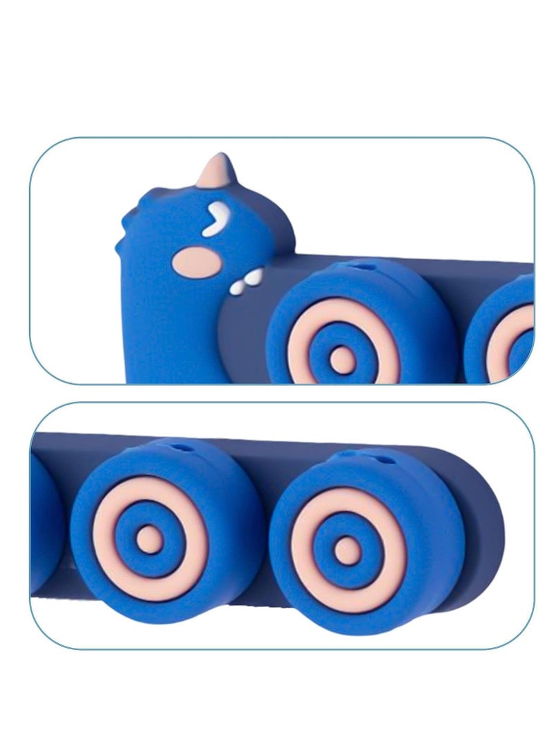 Magnetic Cable Clips, Home Cable Management Holder with 3 Brackets, Desktop Cord Management Wires Organizers for Home, Office, Nightstand, Blue, 1 Pcs - Image 5