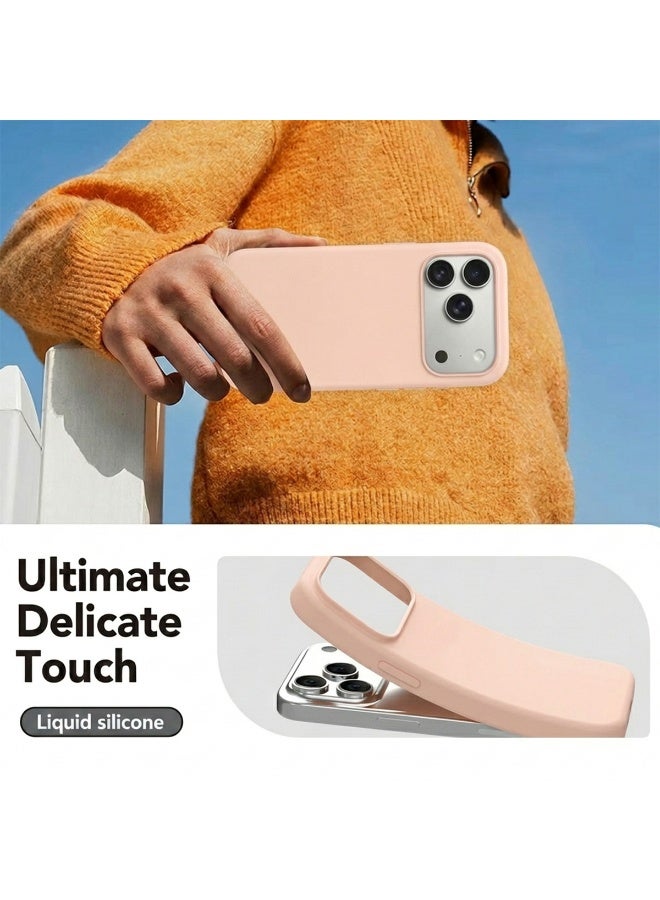 Mobcos iPhone 17 Pro Pink Elite Logo Premium Silicone Magnetic Wireless Charging Case for iPhone | Silky Soft Touch | Military-Grade Shockproof Protection | Strong Magnetic Compatibility | Luxury Slim Cover - Image 3