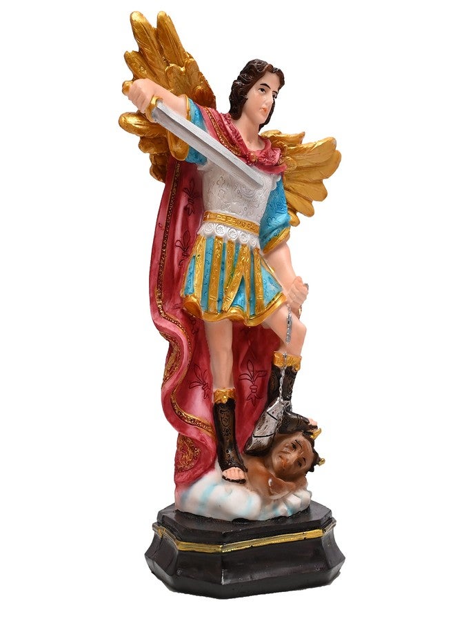 KariGhar Resin St Michael Statue The Archangel Idol Perfect for Home, Office, Prayer Room, Gifting and Decoration Multicolor, 6 x 11 x 20 Cm, Idol - Image 4