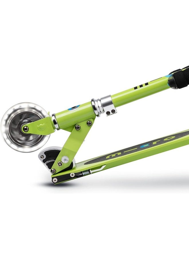 Micro Micro Scooters | Micro Sprite LED Children's Scooter SA0224| Handlebar Adjustable | Front Suspension | Foldable | Boys & Girls | 8yrs+ | Chartreuse  - Image 3