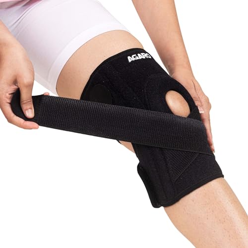 AGARO Knee Brace With Side Stabilizers & Patella Gel Pads, Adjustable Compression Knee Support Braces for Knee Pain, Arthritis, Joint Pain Relief, Injury Recovery - Image 1