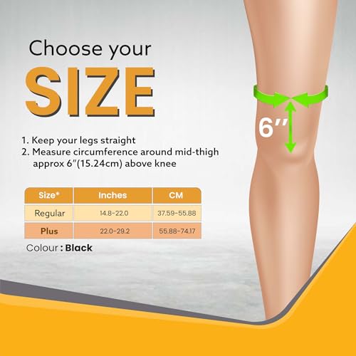 AGARO Knee Brace With Side Stabilizers & Patella Gel Pads, Adjustable Compression Knee Support Braces for Knee Pain, Arthritis, Joint Pain Relief, Injury Recovery - Image 5