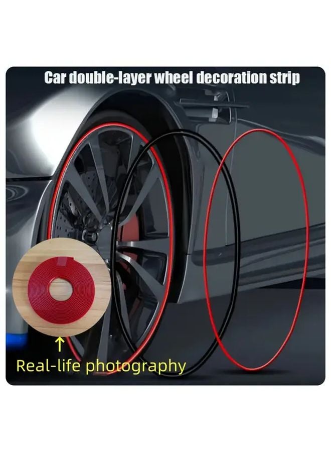 شرائط الحماية العالمية للعجلات 4 قطع 314.96 بوصة درع مطاطي مضاد للاصطدام من الأي بي إس - Image 2