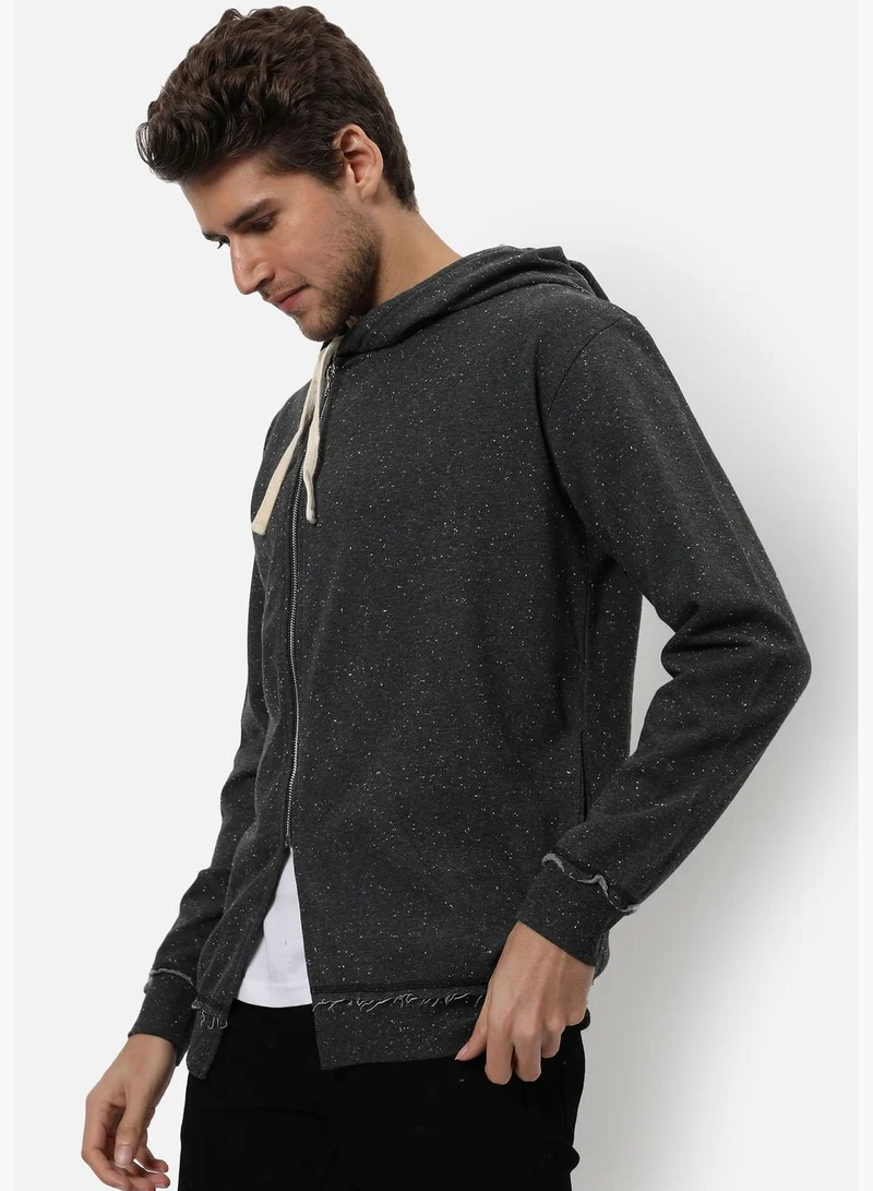 Campus Sutra Men's TextuRegular Fit Cotton Jacket For Winter Wear