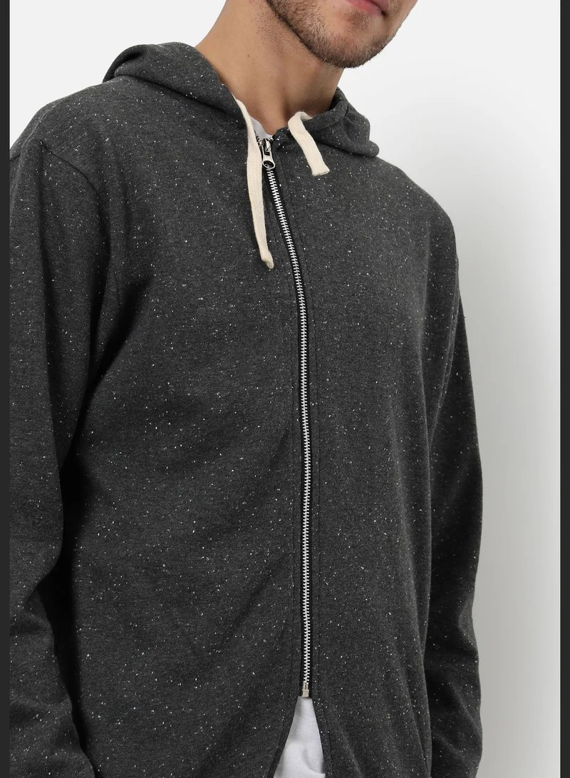 Campus Sutra Men's TextuRegular Fit Cotton Jacket For Winter Wear