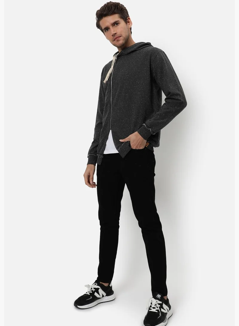 Campus Sutra Men's TextuRegular Fit Cotton Jacket For Winter Wear