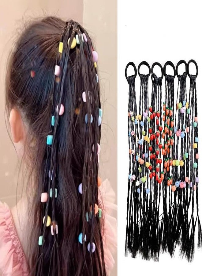 DHANABAPA Colourful Braids Kids Hair Braiding ColorfulHair Rope Headband, Coloured Hair Extensions, HairPieces Twist Braid, Rainbow BraidHair Extension, KidsHair Extensions - 1 Pc, Multicolor. - Image 1