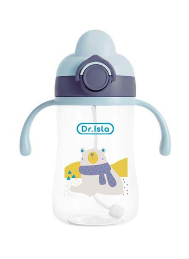 Dr.isla Children's Drinking Cup Water Bottle Anti-Choking Straw, Blue, 300ml  - Image 1