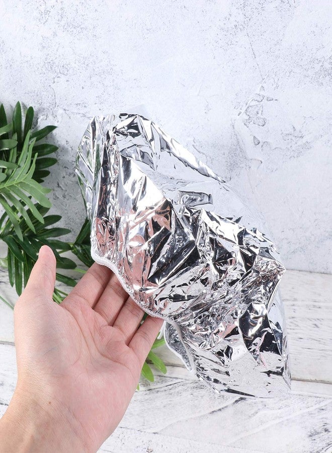 Beaupretty Disposable Cap Aluminum Foil Conditioning Heat Thermal Cap Hair Gel Deep Conditioning Hair Cap (Silver) - Image 4