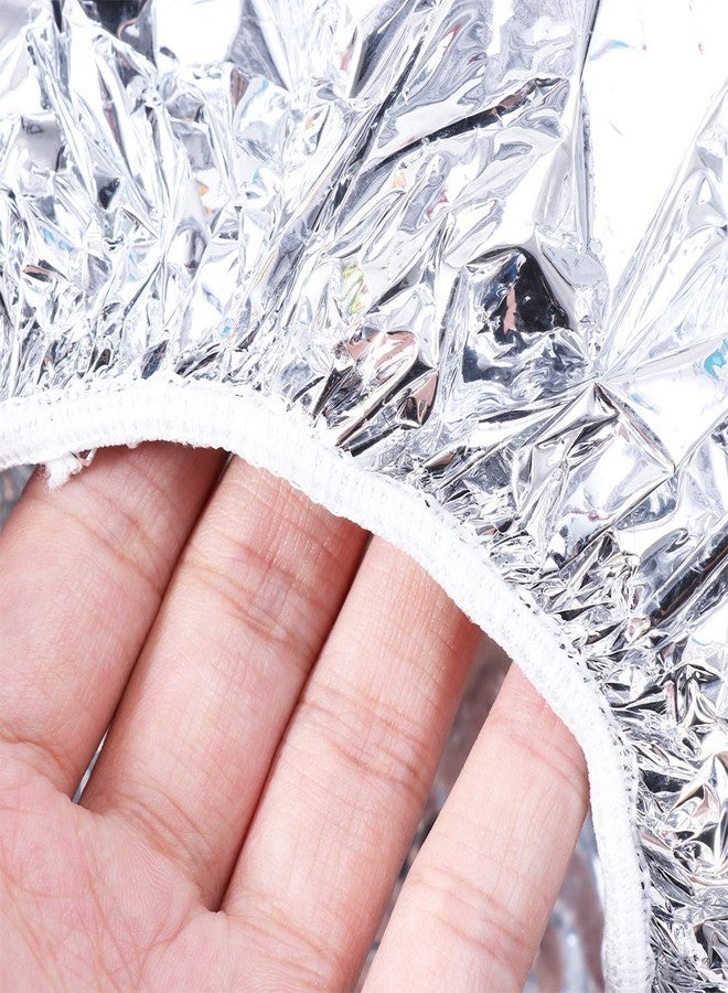 Beaupretty Disposable Cap Aluminum Foil Conditioning Heat Thermal Cap Hair Gel Deep Conditioning Hair Cap (Silver) - Image 3