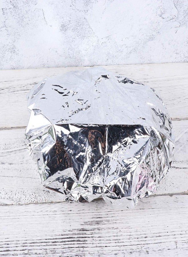 Beaupretty Disposable Cap Aluminum Foil Conditioning Heat Thermal Cap Hair Gel Deep Conditioning Hair Cap (Silver) - Image 2