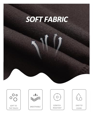 ZOOSIXX High Waisted Leggings for Women - Tummy Control Soft Dark Brown Pants, Coffee Yoga Pants Woman for Workout Skating Tights Compression Workout Gym Fashion Fitness Clothing Fold Over - Image 4