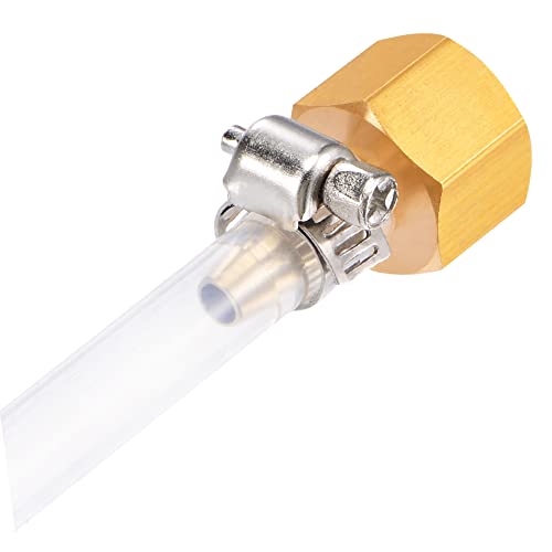 Uenede 6PCS Brass Hose Barb Fittings 1/4" NPT Female to 1/4" Barb Adapter Connector Include 6 Stainless Steel Clamps for Water/Oil/Gas - Image 4