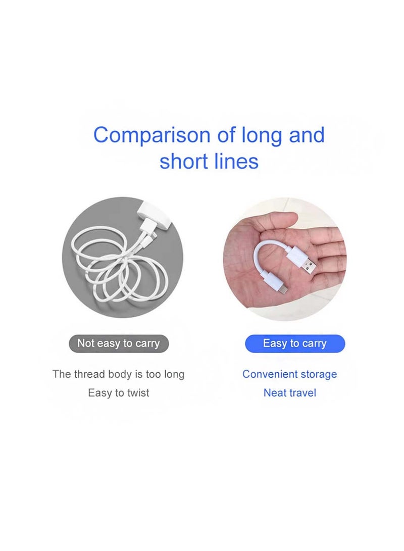 CHAPPELINE CHAPPELINE CA43 Data Cable USB to Type-C, 20CM MiniCable 65W Fast Charging Data Cable - White - Image 4