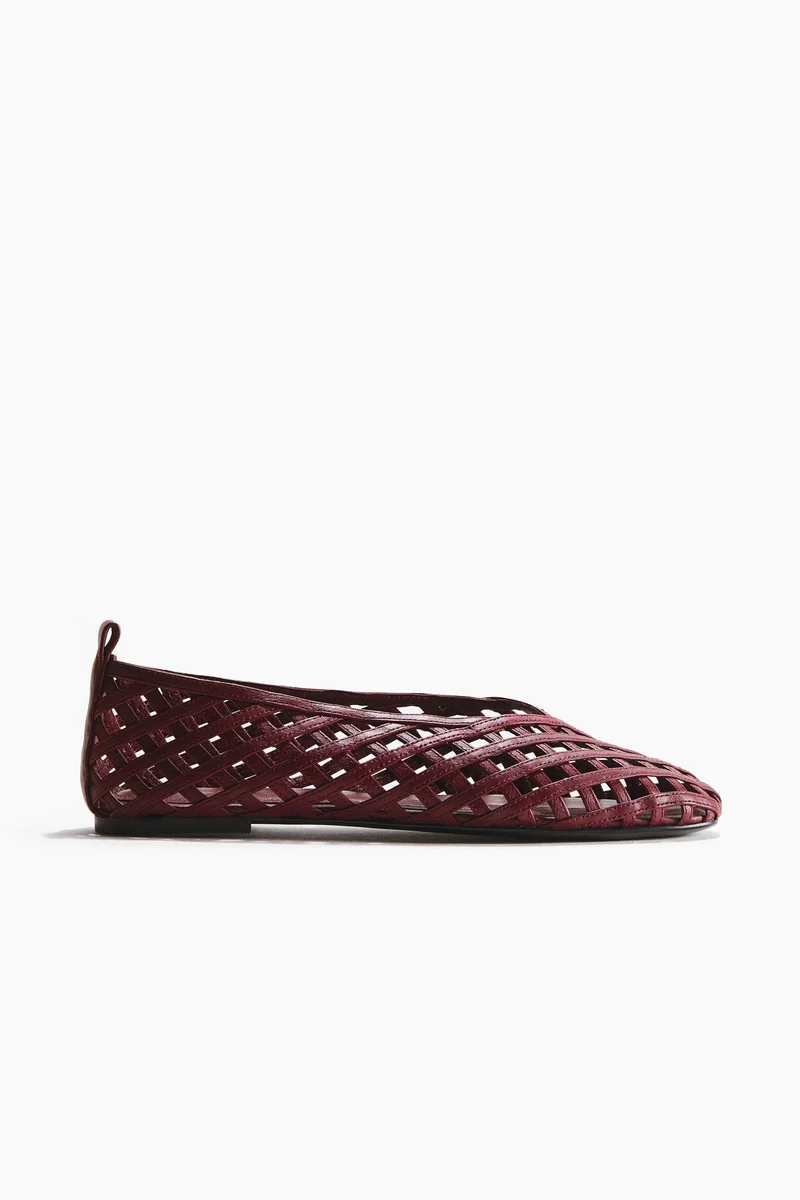 H&M Braided-look leather ballet flats