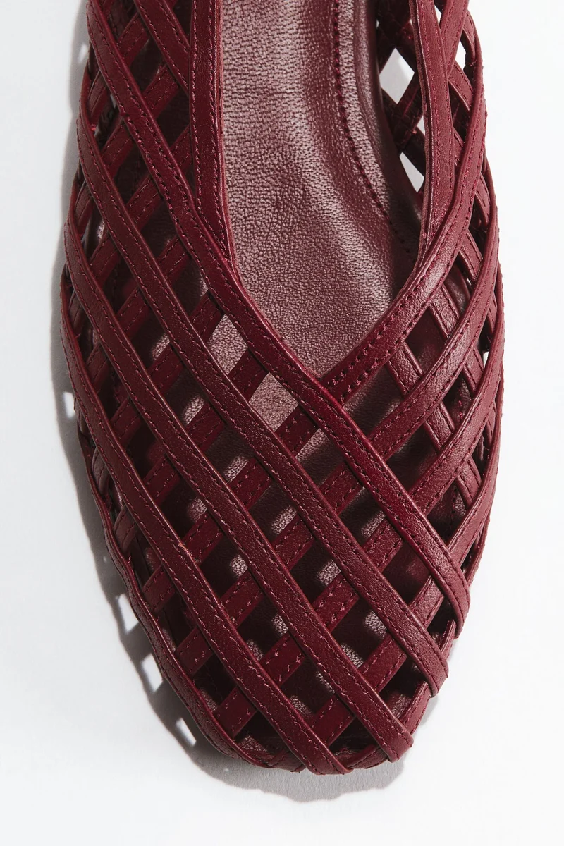 H&M Braided-look leather ballet flats
