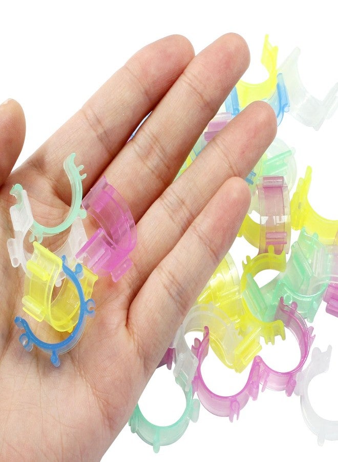 BokWin 50 Pcs Plastic Bobbin Holder Clamps, Colorful Sewing Bobbin Clips Thread Clips Sewing Tool Accessory Craft DIY Embroidery - Image 3