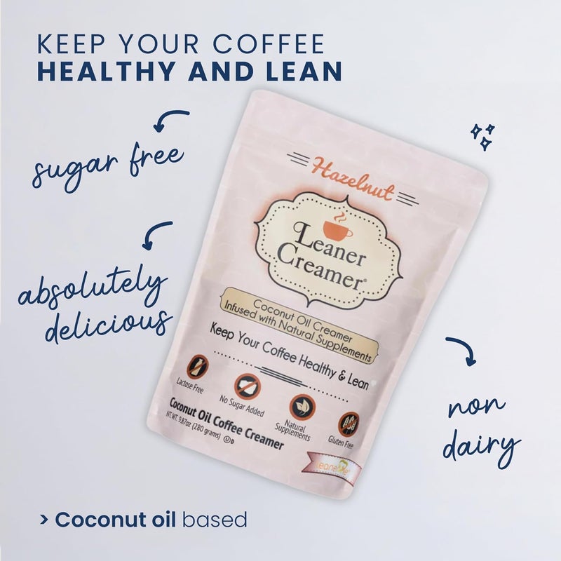 Leaner Creamer Hazelnut Coconut Oil Coffee Creamer - Image 4